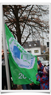umweltflagge small framed